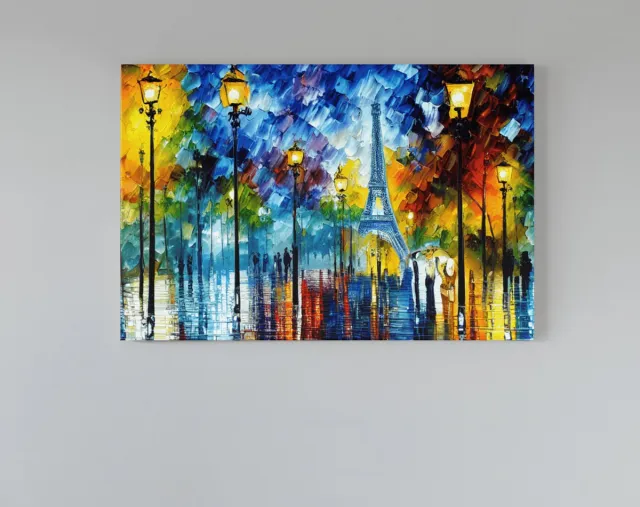 Trendex Global Canvas Schilderij - Kunst - Frankrijk - Eiffeltoren - Kleurrijk - 150x100x2 cm