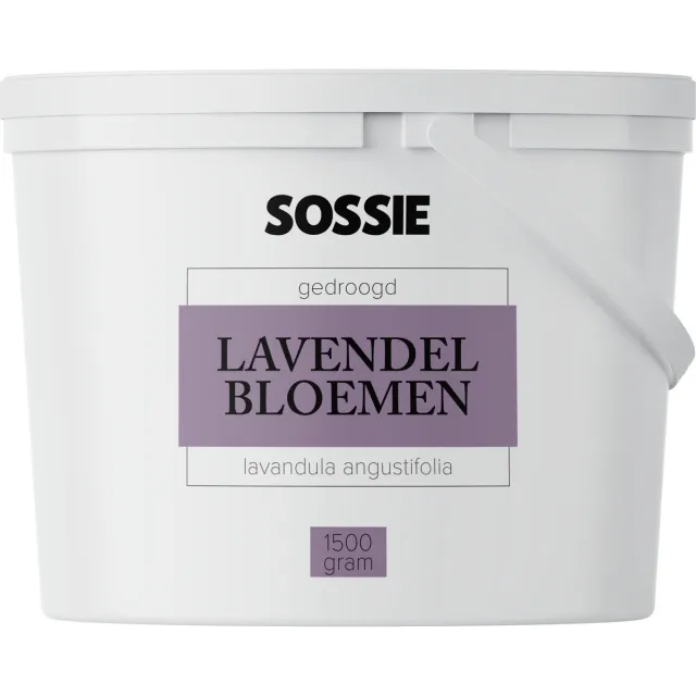Sossie Gedroogde Lavendel bloemen (1500g) - 100% biologisch - Consumptie - Geurend - Natuurlijk Paars