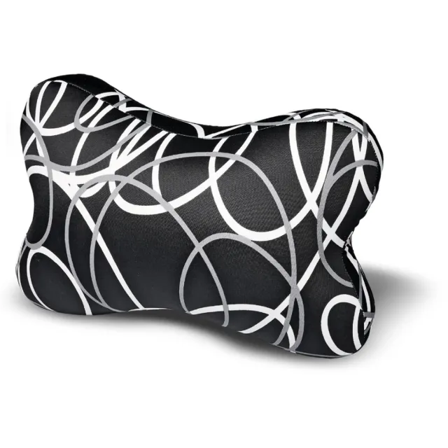House of Healthbrands Kuschelmaxx kussen - Sierkussen gevlinderd 22 x 33 cm - zwart gelijnd-design - Stevig en zacht - Mooie print - Gevuld met microgranulaat - Vormvast & Wasbaar - Ideaal voor op de bank, bed, auto of op reis - Inclusief Wasnet