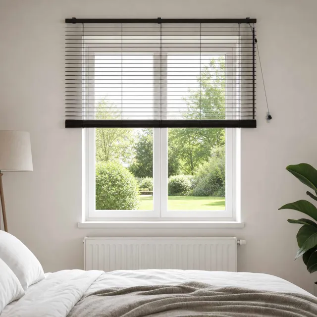 vidaXL Venetiaanse jaloezie Donkerbruin 150 x 130 cm 35 mm
