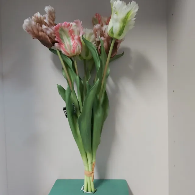 Flowerambiance Nova Nature Papegaai tulp bundel van 6 stuks Sally 51cm lavendel combo