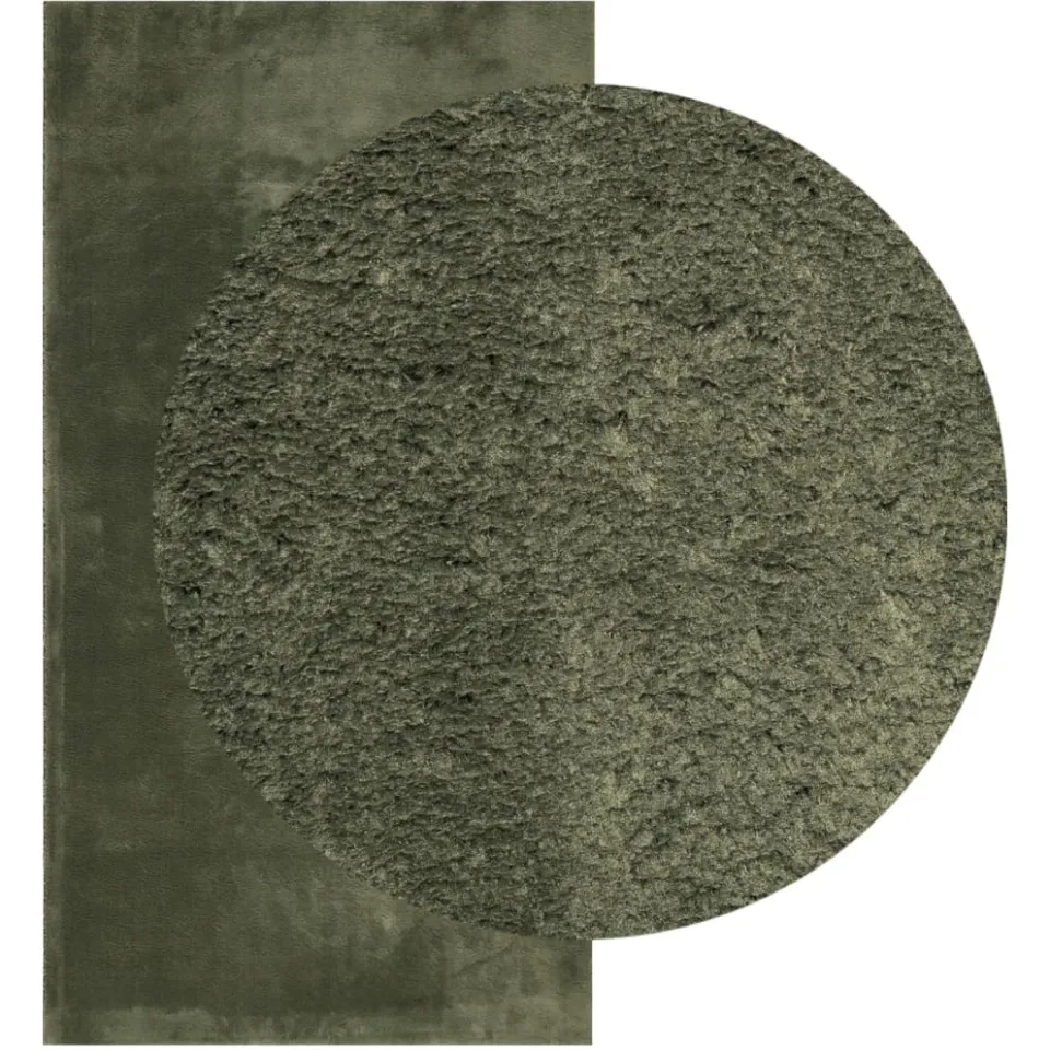 vidaXL Vloerkleed HUARTE laagpolig zacht wasbaar 80x150 cm bosgroen