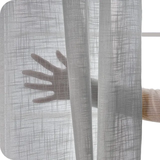Ibenzoa Elegante Linnenlook Gordijnen Met Oogjes Voor Woonkamer En Slaapkamer, Set Van 2 Stuks grijs