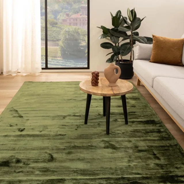 Paon Brillant Viscose vloerkleed - Pearl groen 200x300