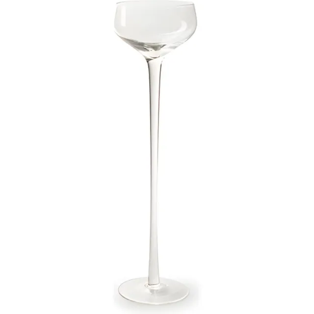 Romy Kaarsen houder - Glas op voet - 30 cm transparant