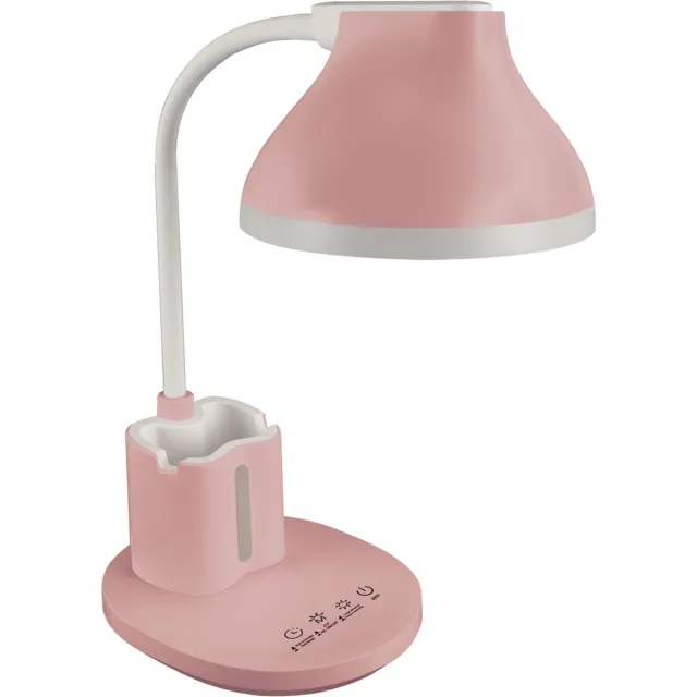 STRÜHM DEBRA - LED Bureaulamp - Tafelverlichting - 7w - CCT Aanpasbare licht kleuren - 3000K 4000K 6000K - 740 Lumen - 3 step touch dimmer - Aluminium - Pink