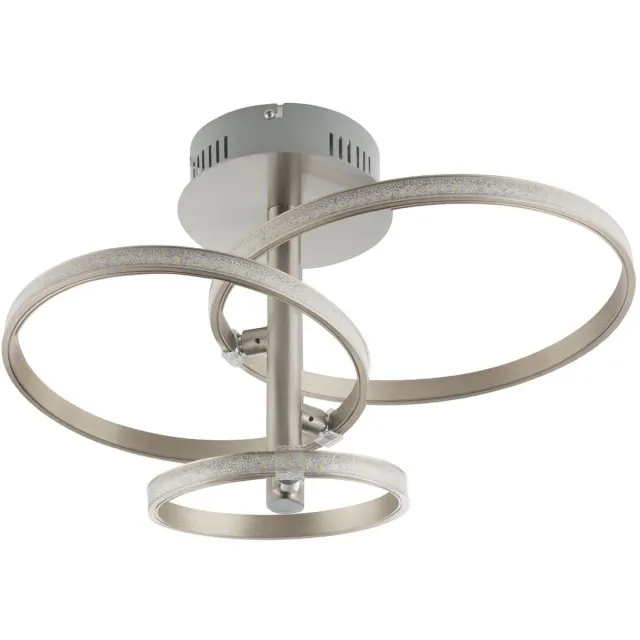 Globo LED plafondlamp kristal ring spotlight slaapkamer gastenkamer licht zilver Globo 67822-24N