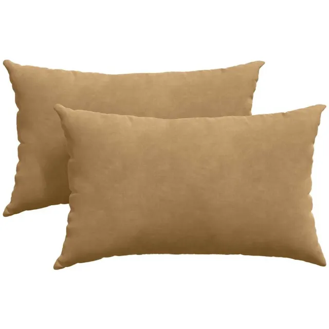 vidaXL Zitkussens - 2 - st - fluweel - Bruin - 50 - x - 30 - cm