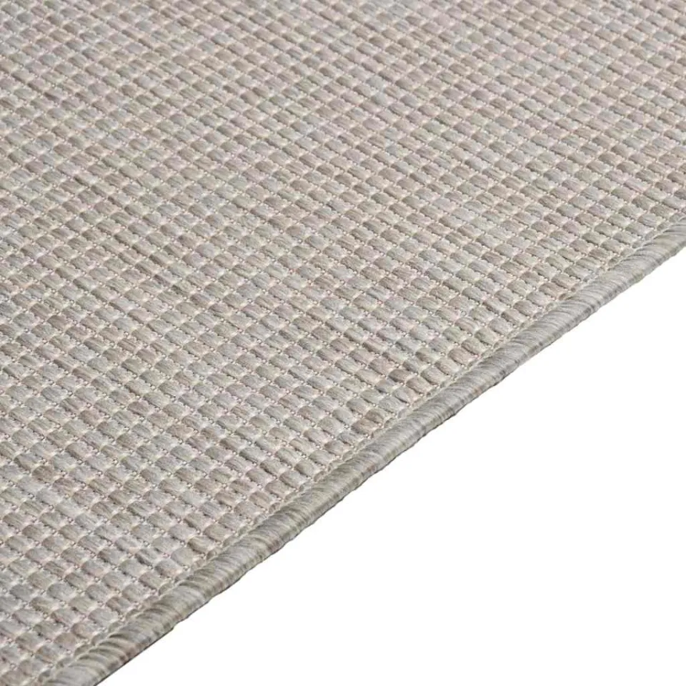 vidaXL Buitenkleed platgeweven 80x150 cm lichtgrijs grijs, foto 4
