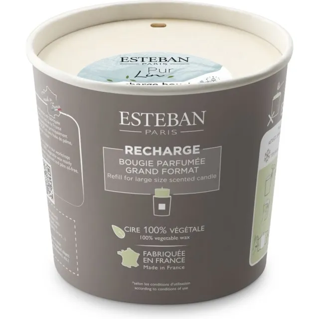 Esteban Classic Pur Lin Navulling geurkaars 450gr Wit