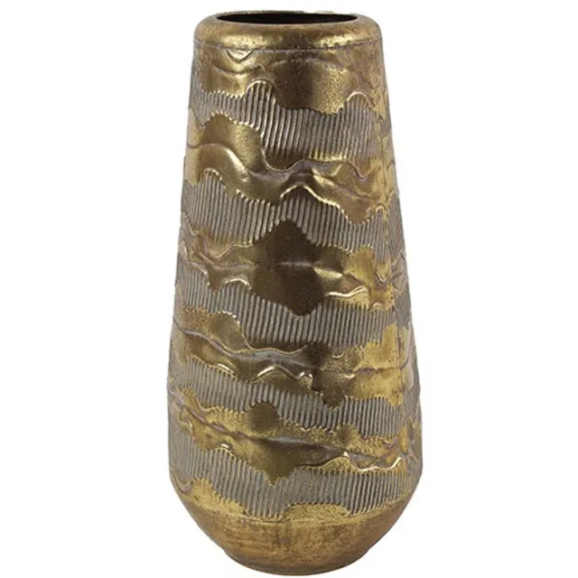Countryfield Vaas Peggie metaal L19B19H40,5CM goud gold