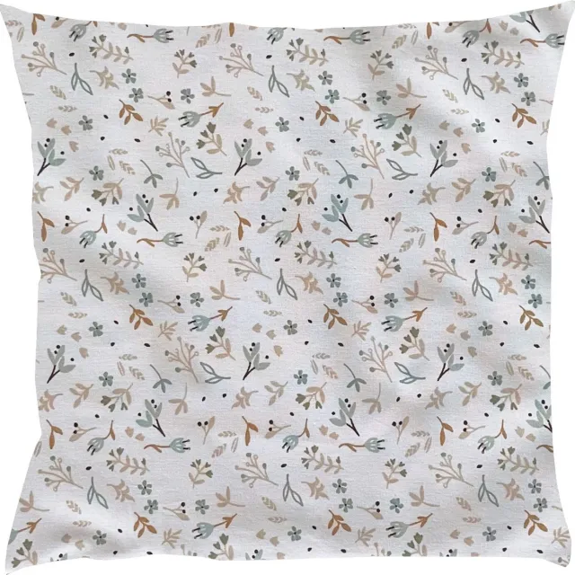 BINK Bedding Sierkussen Blossom 50 x 50 incl vulling wit, beige, groen, camel