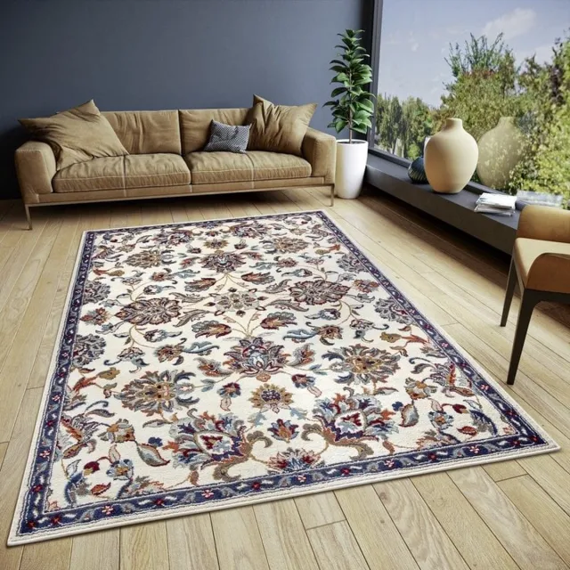 flycarpets Klassiek Vloerkleed - Caracci - Crème / Multi - 140x200 cm Creme
