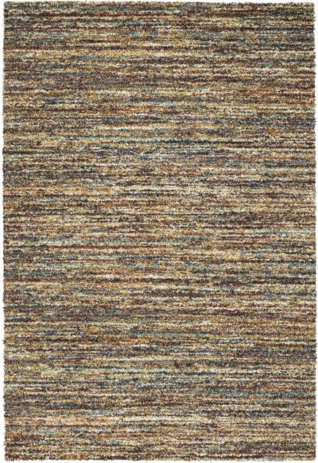 MT-Sfeeridee Tapison Home Camel Vloerkleed - 200 x 200 cm - Veelkleurig - Rechthoekig - Polypropyleen - Woonkamer - Schakering - Shaggy - Hoogpolig, Modern