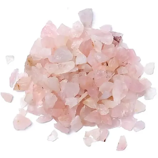 Mani Bhadra Rozenkwarts Chips - ±0.5-1.5 cm - Pot ±700 gram Meerkleurig
