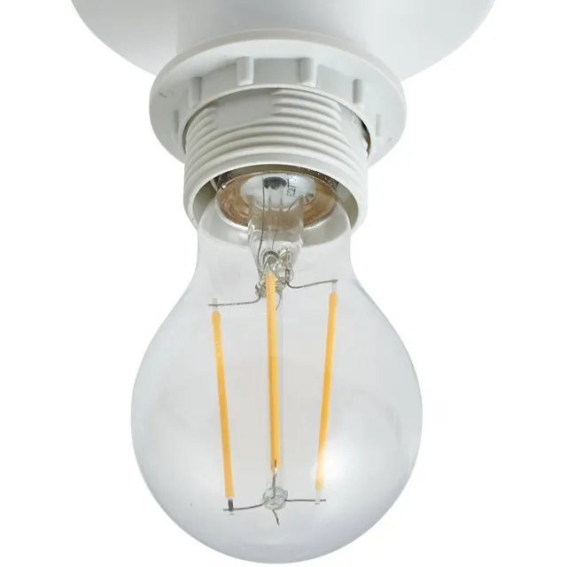 Lindby plafondlamp - 1licht - Stof - H: 32 cm - E27 - wit
