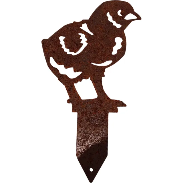 rusty friends Metalendier - Tuinbeeld - Kuiken - Kip - Cortenstaal - NL Fabrikaat Kuiken 2