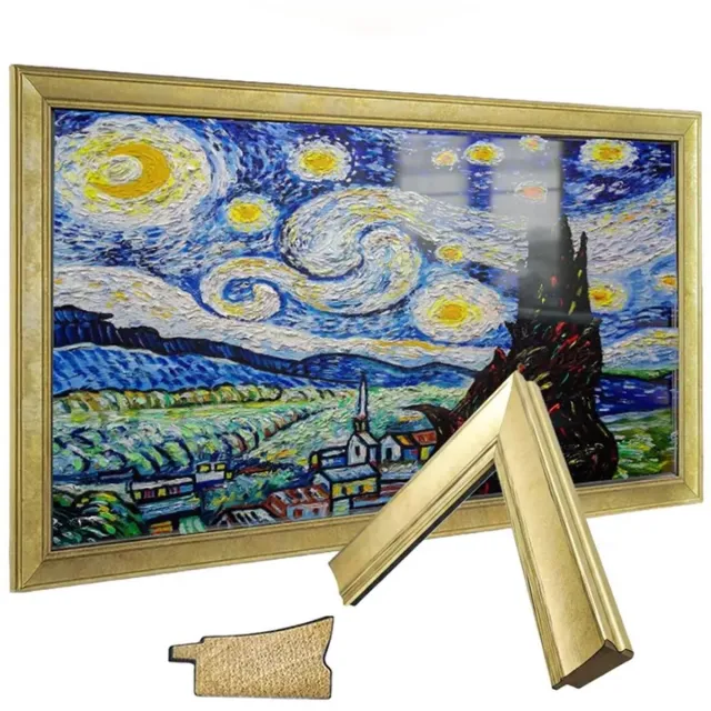 FrameVita Massief Houten TV Frame voor Samsung The Frame - Silver - 75"