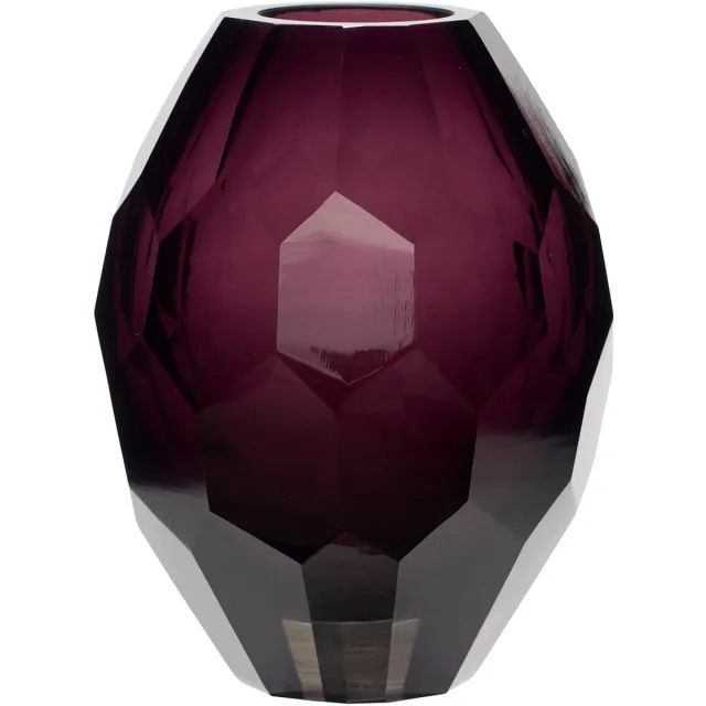 Hübsch vaas Facet Burgundy Bourgondië