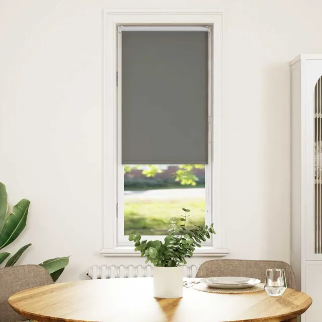 vidaXL Rolgordijn verduisterend 60x130cm stofbreedte 55,7 cm polyester Grijs