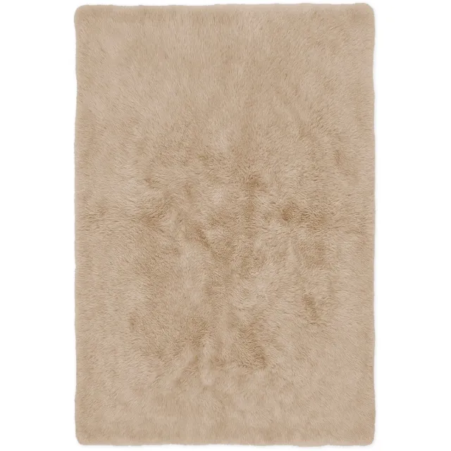 Lizzely Garden & Living Vloerkleed hoogpolig beige tapijt 200x350cm vloerbedekking
