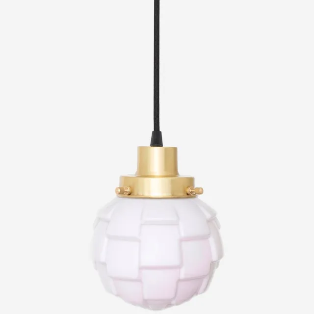 Coloured by Art Hanglamp aan snoer Bretagne Blush 20's Messing - Art Deco Trade Zachtroze