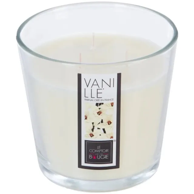 Atmosphera geurkaars - vanille geur - 40 branduren - wit - in glas - aroma/geurkaars Ivoorwit
