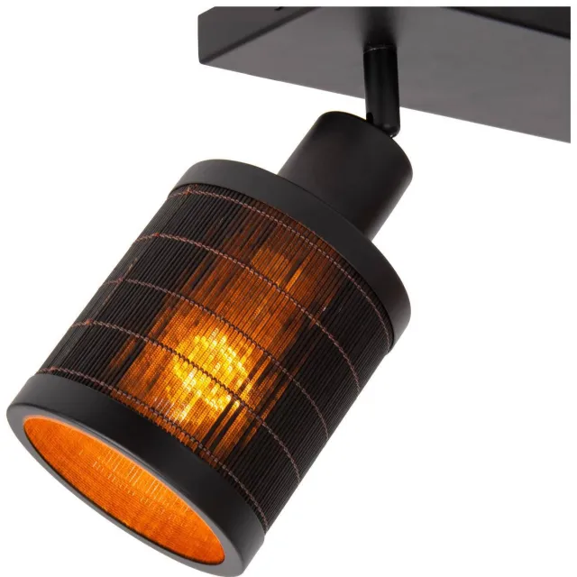Lucide TAGALOG plafondspot, 2xE27, zwart Zwart, Naturel