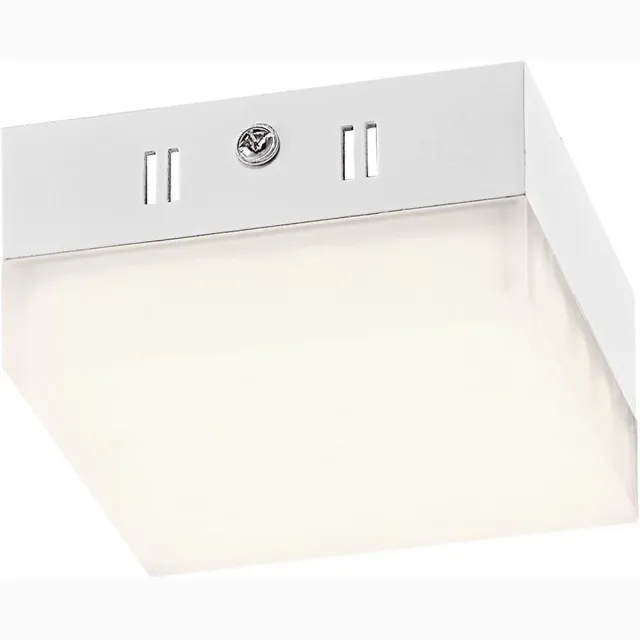 Globo Plafondlamp keukenlamp wit LED plafondlamp ganglamp woonkamerlamp, 6W 400lm warm wit, LxBxH 9 x 9 x 4,5 cm
