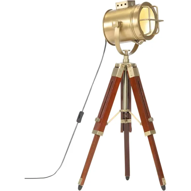 vidaXL Vloerlamp driepoot 69 cm massief mangohout Bruin