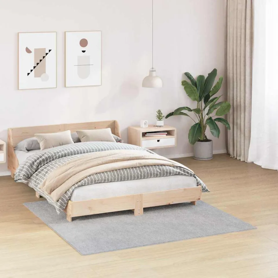 vidaXL Antislip Shaggy Tapijt Grijs 160 x 160 cm PP, foto 3