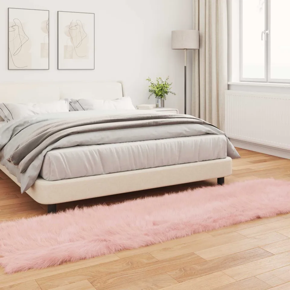 vidaXL Tapijt van imitatie TAFALLA Roze Polyester, foto 7