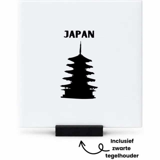 Hacebo japan tegeltje met tegelhouder - Piloot - toeristen - tegeltjes met tekst - japan cadeau - beste land - Leuk cadeau voor je Vriend om te geven - spreuktegels - 10.8x10.8 CM Wit