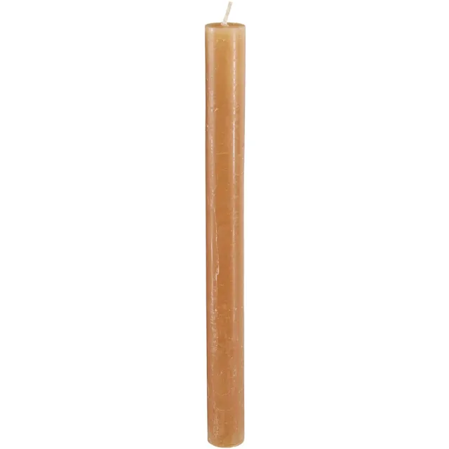 Viana Effen gekleurde taps toelopende kaarsen, karamel, 22×240 mm, 12 stuks Bruin