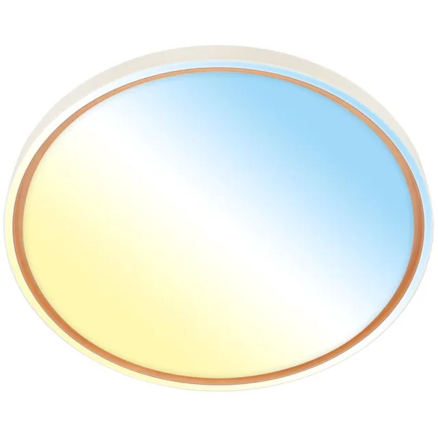 B.K.Licht BRILONER Ina – LED Plafondlamp – dimbaar met afstandsbediening – CCT kleurtemperatuur – 48W – 5200lm – koffiekleur – Ø49cm