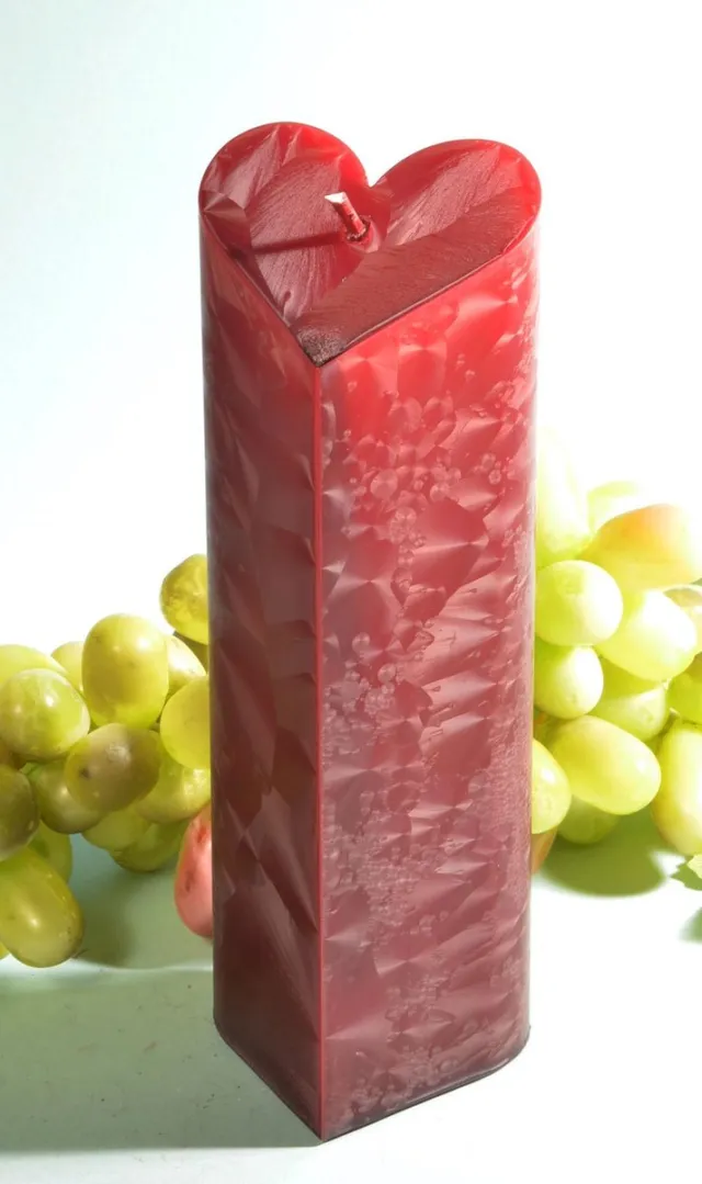 MilaNNE Hartenkaars BORDEAUX ROOD POLYMICO, hoogte: 18cm