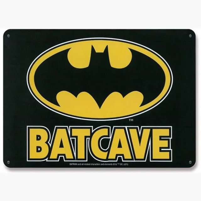 logoshirt DC Comics Tinnen Bord Batcave 15 x 21 cm Multi