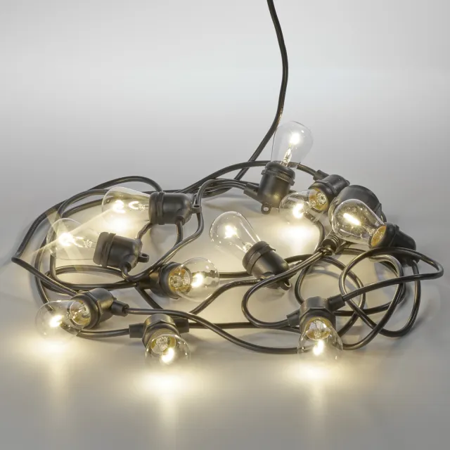 KS Verlichting Festival 50 Meter Lichtsnoer Helder Incl. 65 LED's Zwart