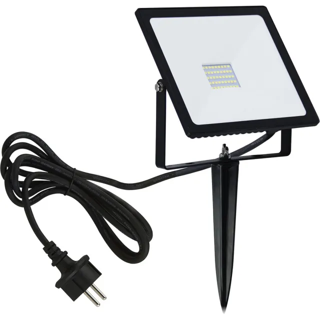 Trango IP65 50 Watt *SAVETY* LED Tuinspot 65-506 Vijverspot, Buitenspot, Schijnwerper, Schijnwerper 6000K Daglicht Wit (Koel Wit) Buiten Wandspot, Padverlichting, Spotlight, Buitenlicht, Wandlamp Zwart