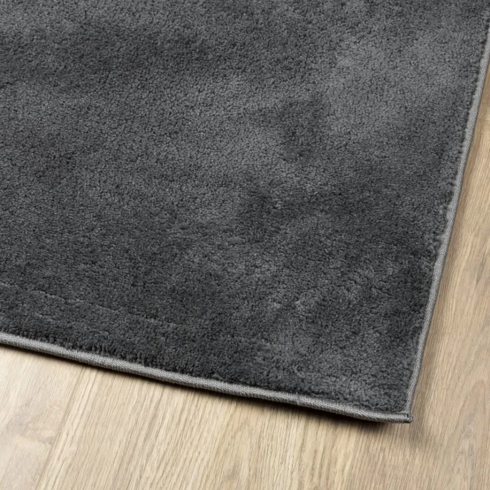 vidaXL Vloerkleed OVIEDO laagpolig 160x230 cm antracietkleurig, foto 4