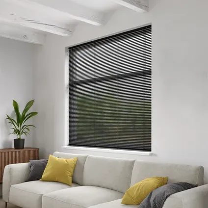 Decosol Jaloezie Horizontaal Aluminium Matzwart 25mm 180x180cm
