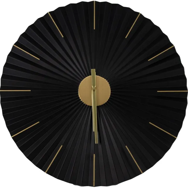 Art for the Home Klok Origami - Cijferloos - 59x59cm - Goud/Zwart
