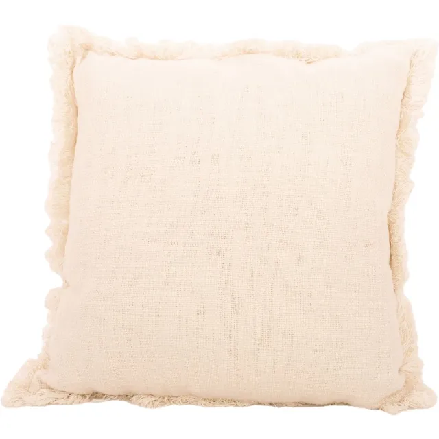 Point-Virgule Sierkussen - 100% gerecycleerd katoen - Wit - 45x45cm berk