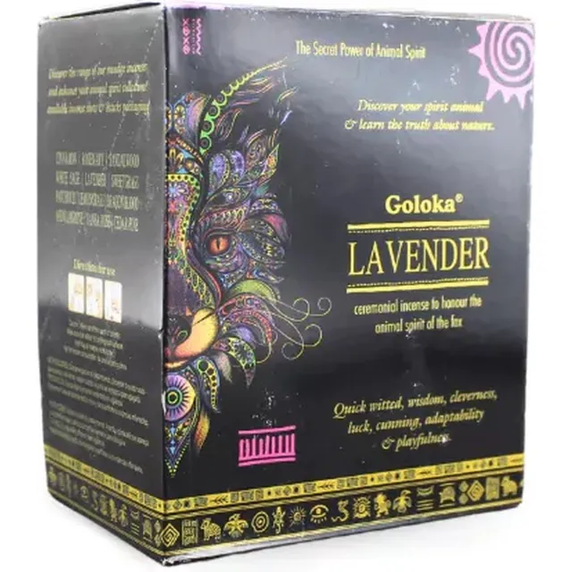 Goloka Lavender - Wierook - Lavendel - kleine wierookstokjes - 12 doosjes