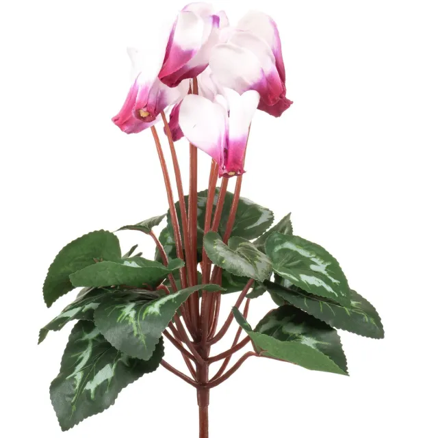 Emerald Kunstplant Cyclamen wit/beauty 30cm - Kunstplant voor binnen