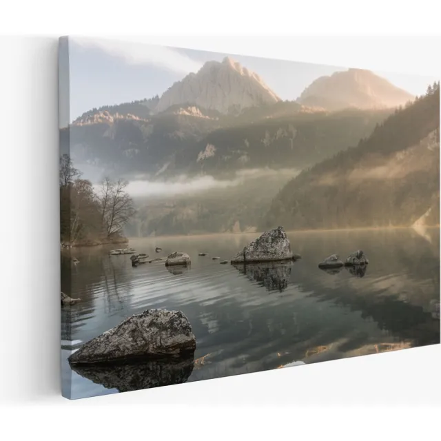 Saammp Muurcirkel Hout - Luipaard op steen - Natuur - Dieren - Ø 90 - Wandcirkel - Wanddecoratie Cirkel - Muurdecoratie Woonkamer - Slaapkamer decoratie - Rond Schilderij