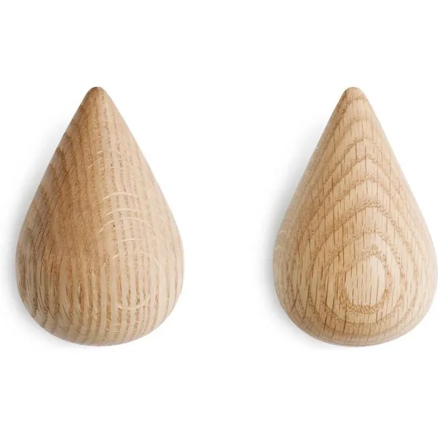 Normann Copenhagen Dropit - Kapstok - Hout - Set 2 stuks Bruin