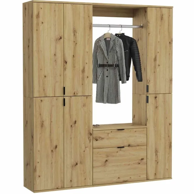 Furnilux Garderobeset Projekt X - 152x193x34cm Eiken Artisan