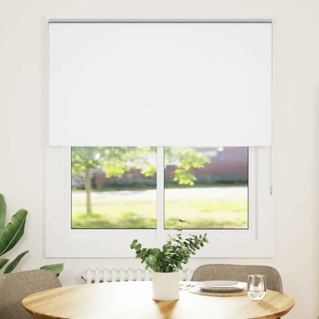 vidaXL Rolgordijn verduisterend 130x130 cm stofbreedte 126,6 cm wit
