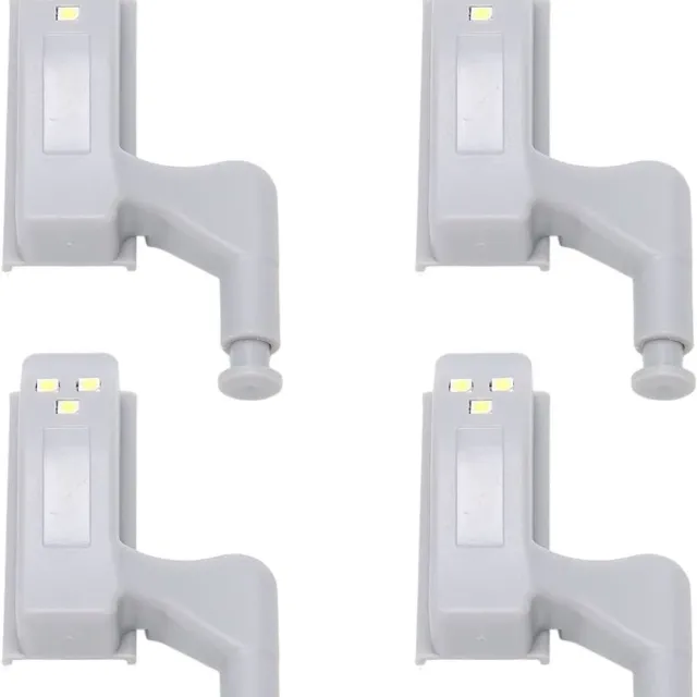 Jonyx 4x kastverlichting - LED kastlamp - Scharnierverlichting - Kastdeur verlichting - Scharnier lichtje - Keukenkast verlichting - LED hinge light - Grijs - Jonyx Grijs 4 stuks